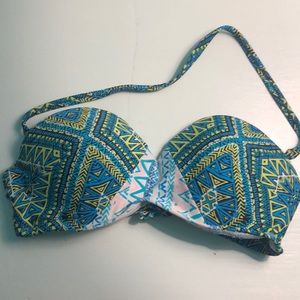 Colorful push-up bikini top